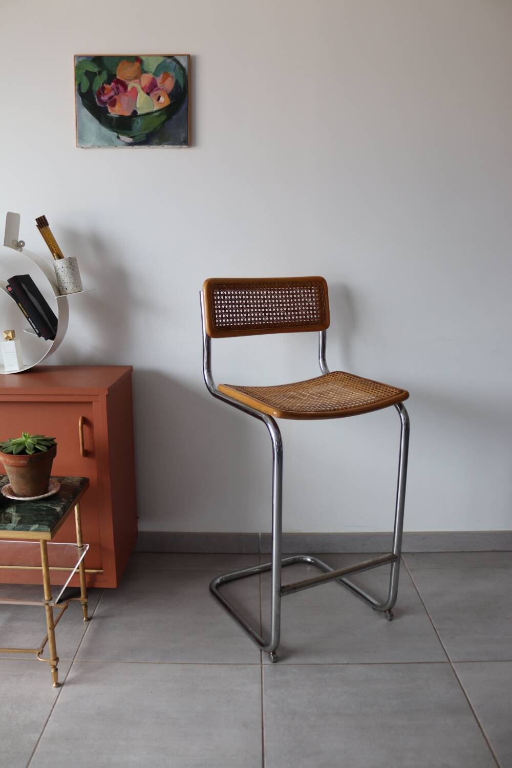 Breuer cane bar stool