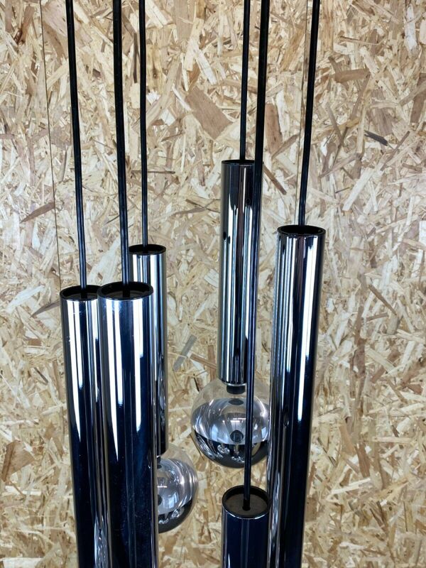 Lampe cascade 60s années 70 par Motoko Ishii pour Staff Chrom 6-flame