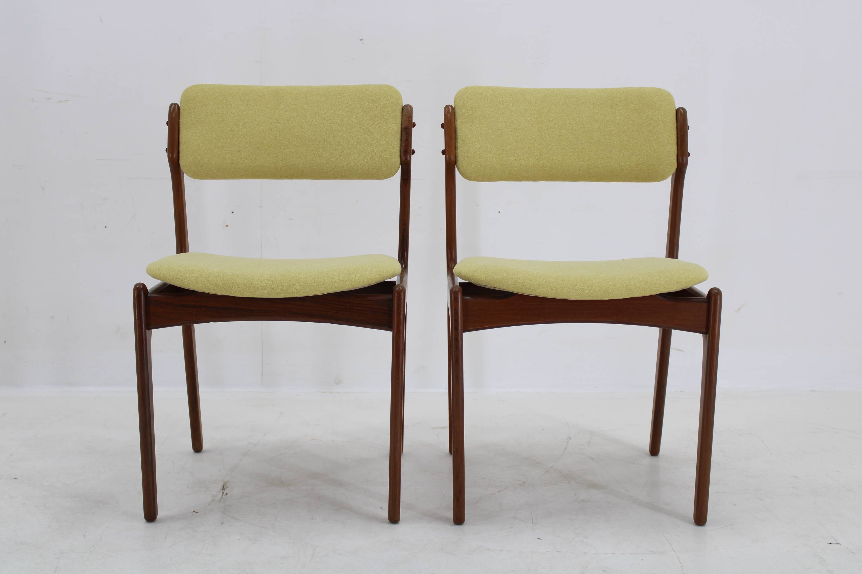 1960s Erik Buch Set of Six Restored Teak Dining Chairs, Denmark
