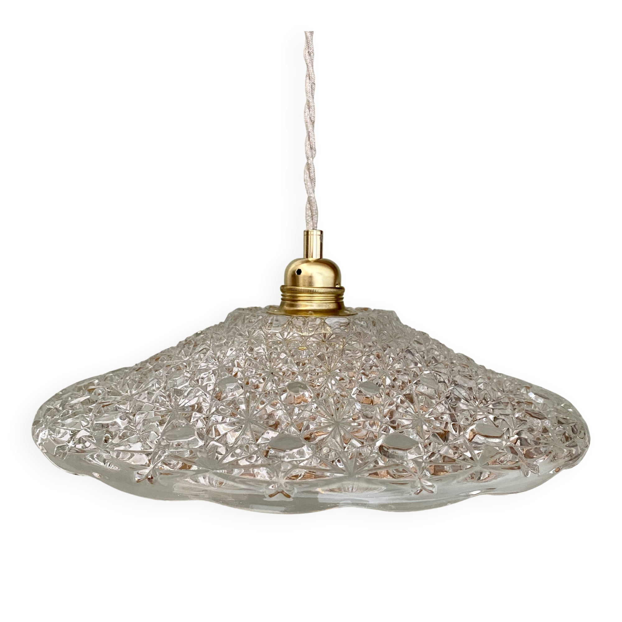 Vintage glass pendant light - tableware collection -