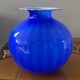 Large Murano glass spherical vase in two-tone glass paste