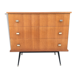 Chest of drawers vintage feet compass metal