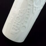 Large vase by gerold-porzellan op-art abstract relief decor 1960s/1970