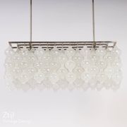 Lampe suspendue Tulipan avec 162 éléments en verre, Autriche années 1960 | Objet unique