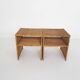 Set of two wicker bed side tables, France 1960's