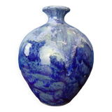 Blue stoneware flame vase circa 1960