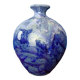 Vase bleu grès flamme vers 1960