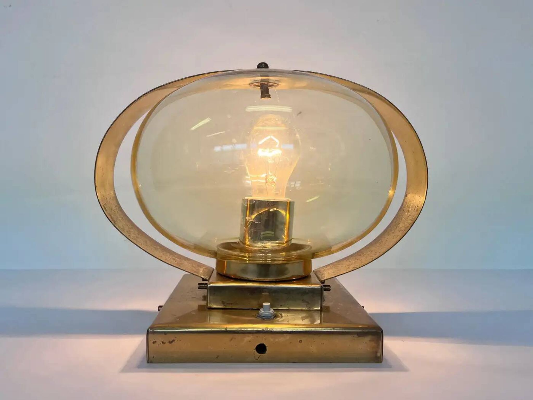 Preciosa gold wall lamp or table lamp / Kamenický Šenov, 1970s