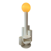 Lampadaire blanc « Close Encounter » et porte-plantes par Kerst Koopman