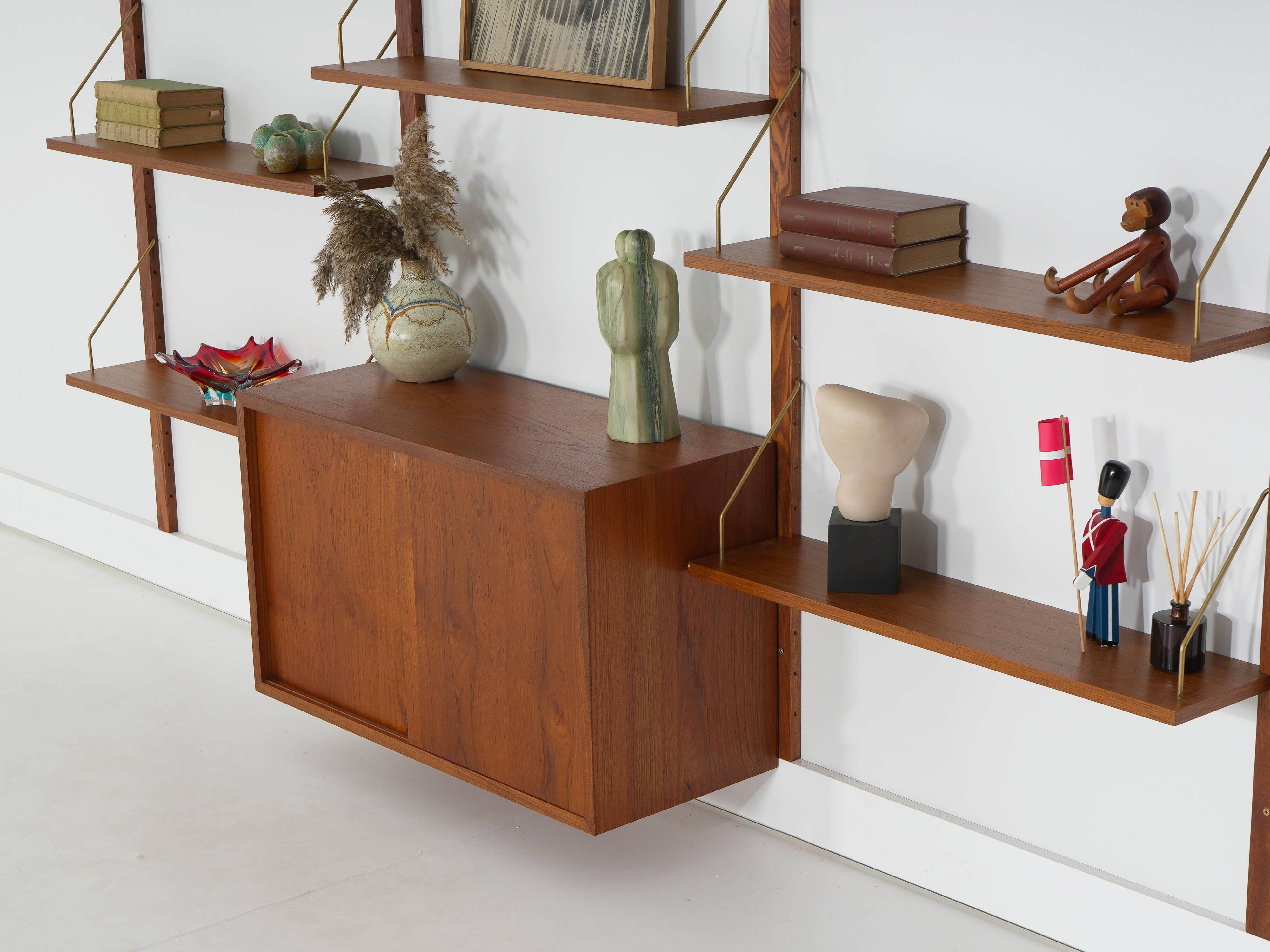 Teak modular shelving unit, Danish design, 1960s, made in Denmark