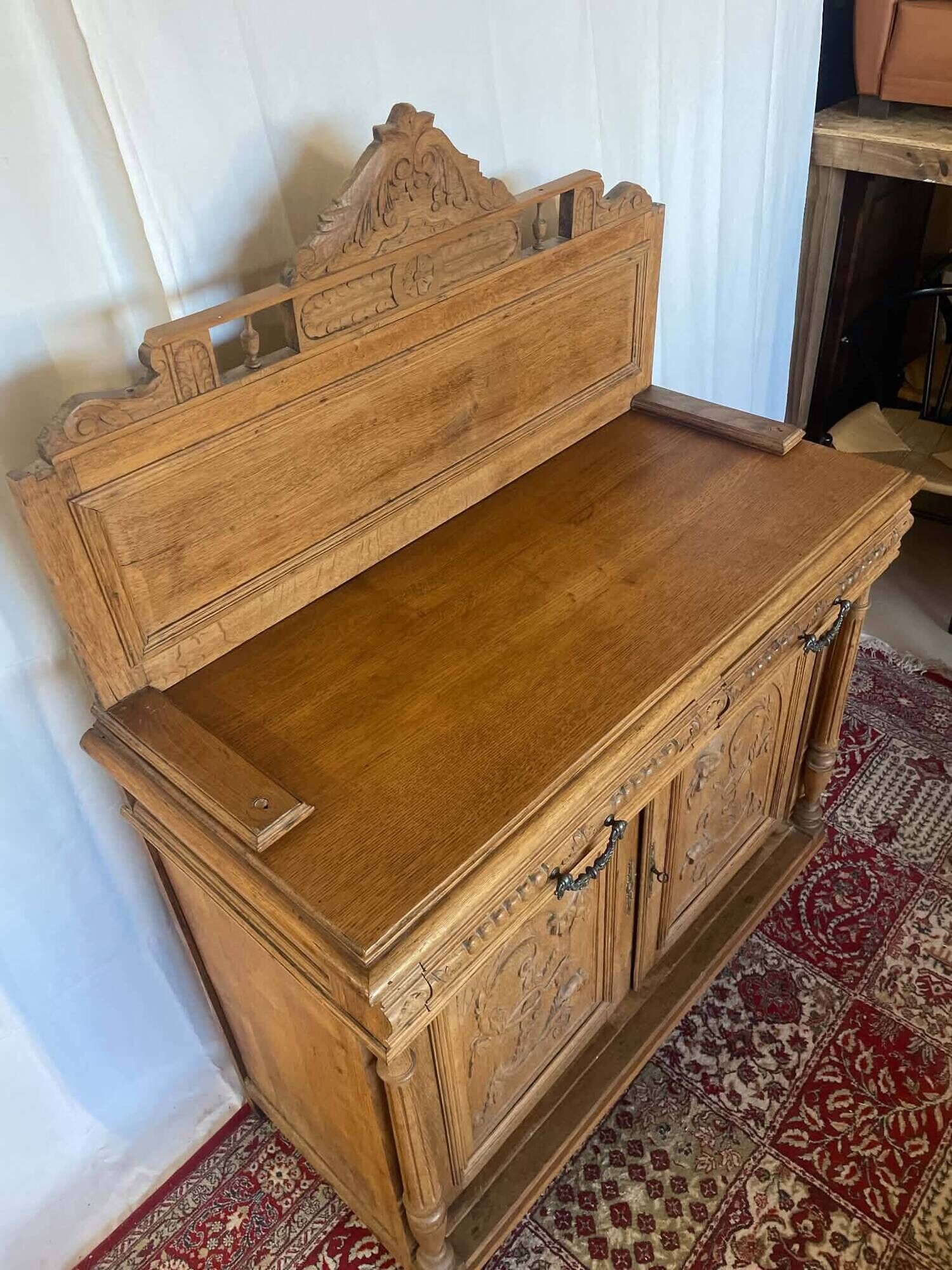 Antique Henri II / Neo-Renaissance buffet in carved solid oak