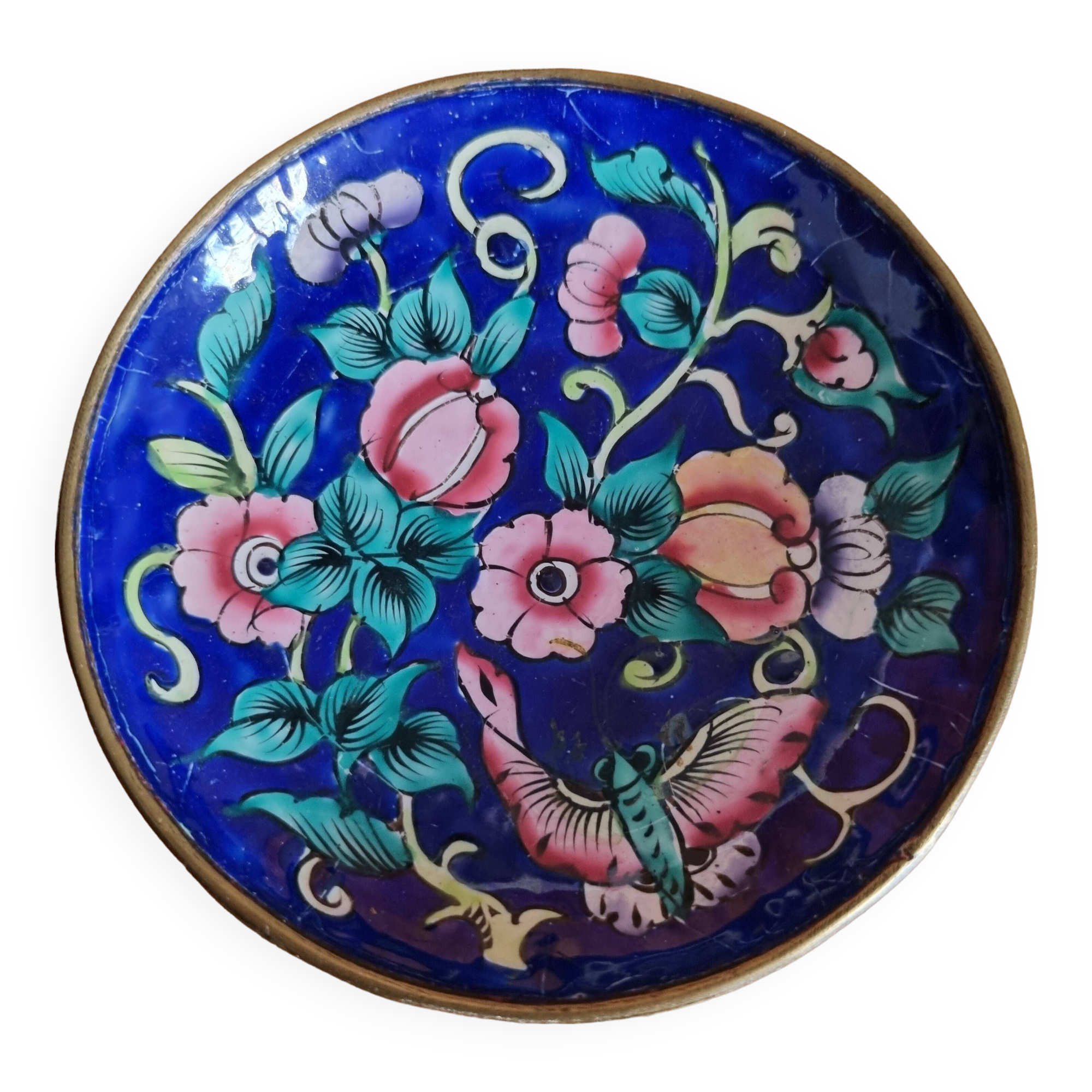 Small old Canton enamel cup