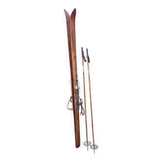 Paire de ski bois