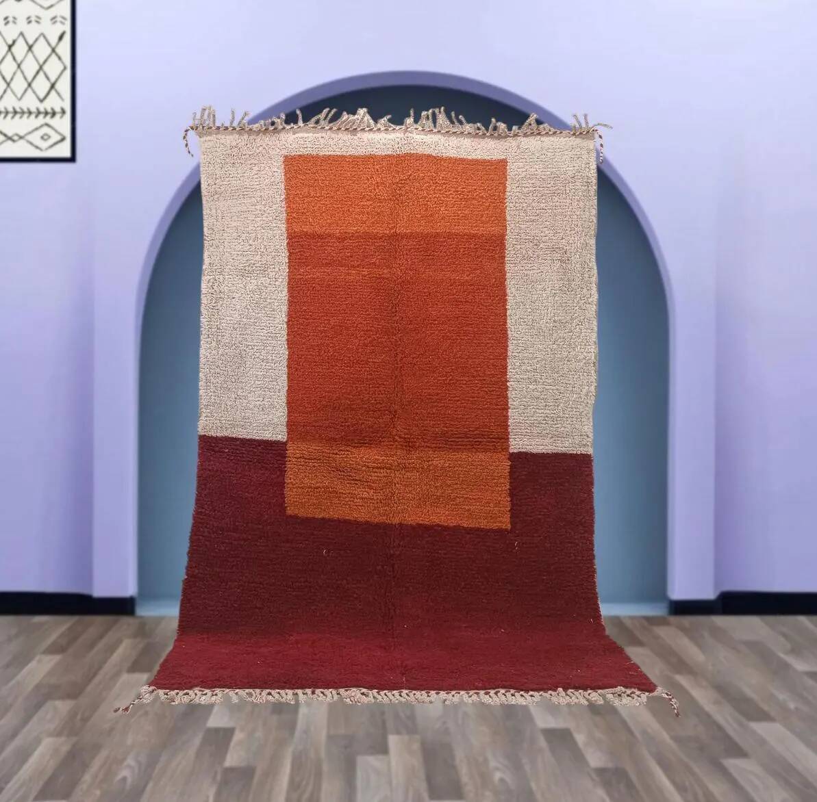 Handmade Moroccan rug in wool 3 x 2 m