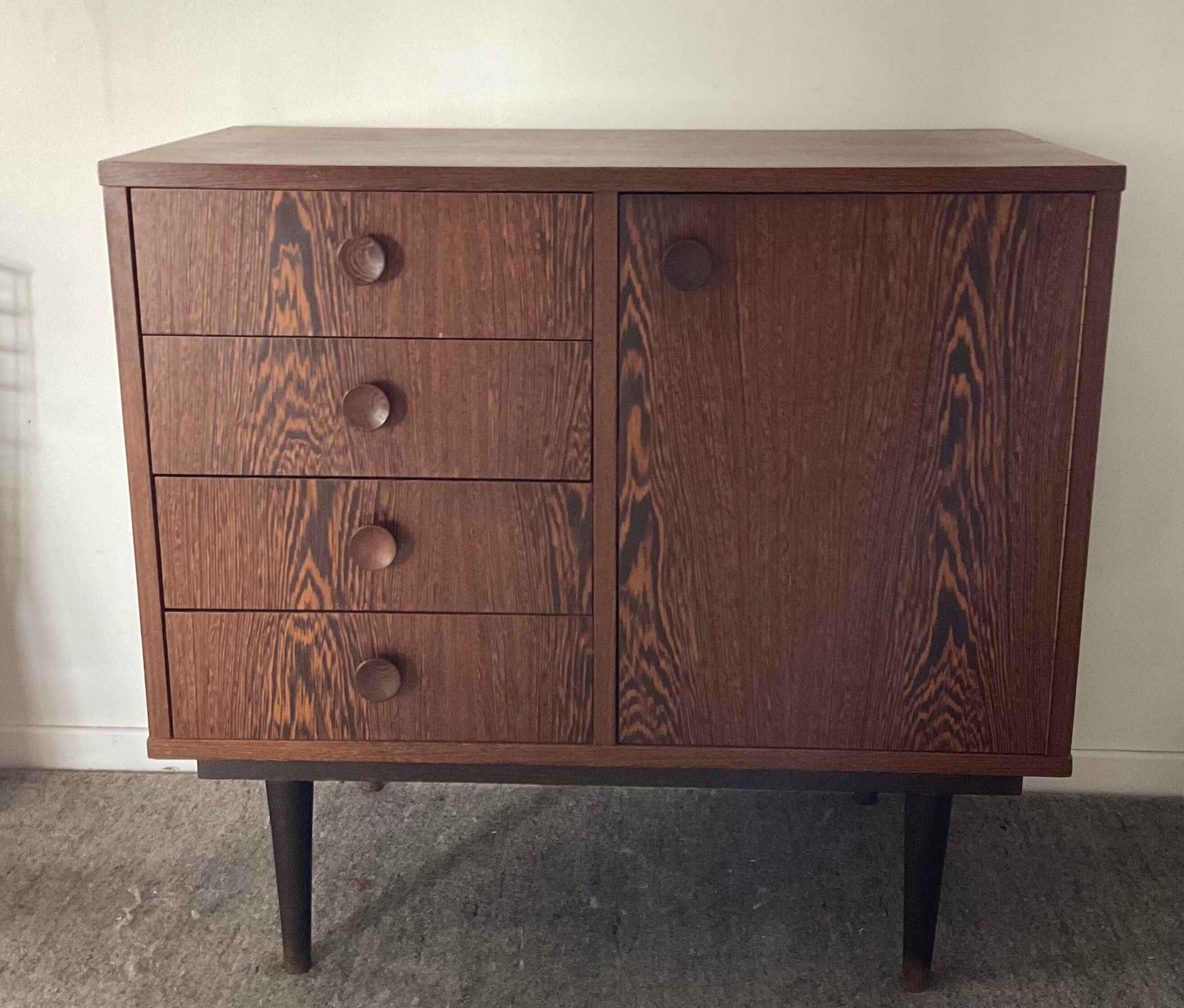 Vintage rosewood chest of drawers 60s