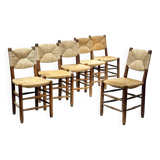 Set of 6 Bauche chairs by Charlotte Perriand