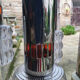 Raak waterfall suspension, Amsterdam, chrome and glass, 70s