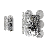 Pair of oscar torlasco wall lamps, murano glass, italy, 1970