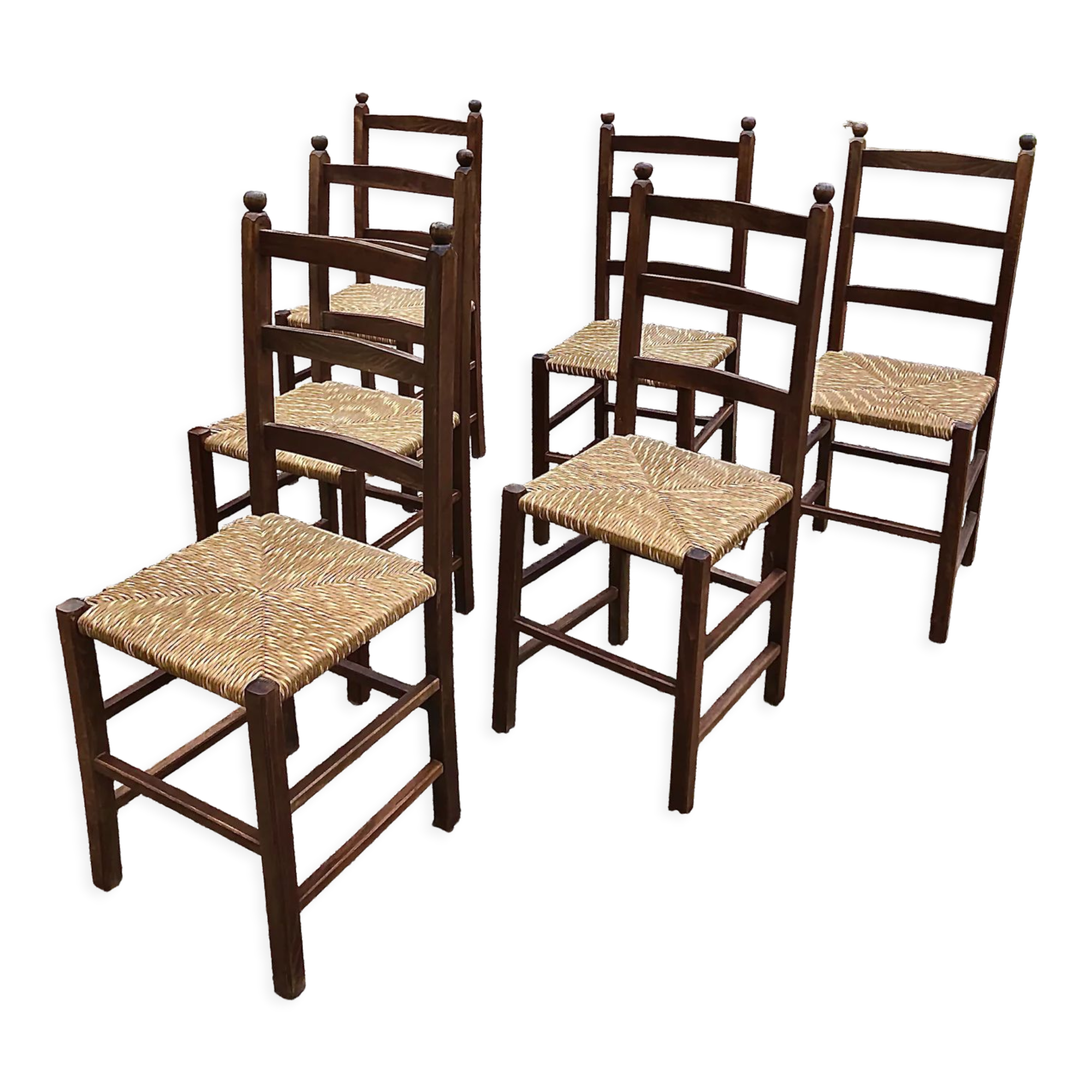 Brutalist mulched chairs series