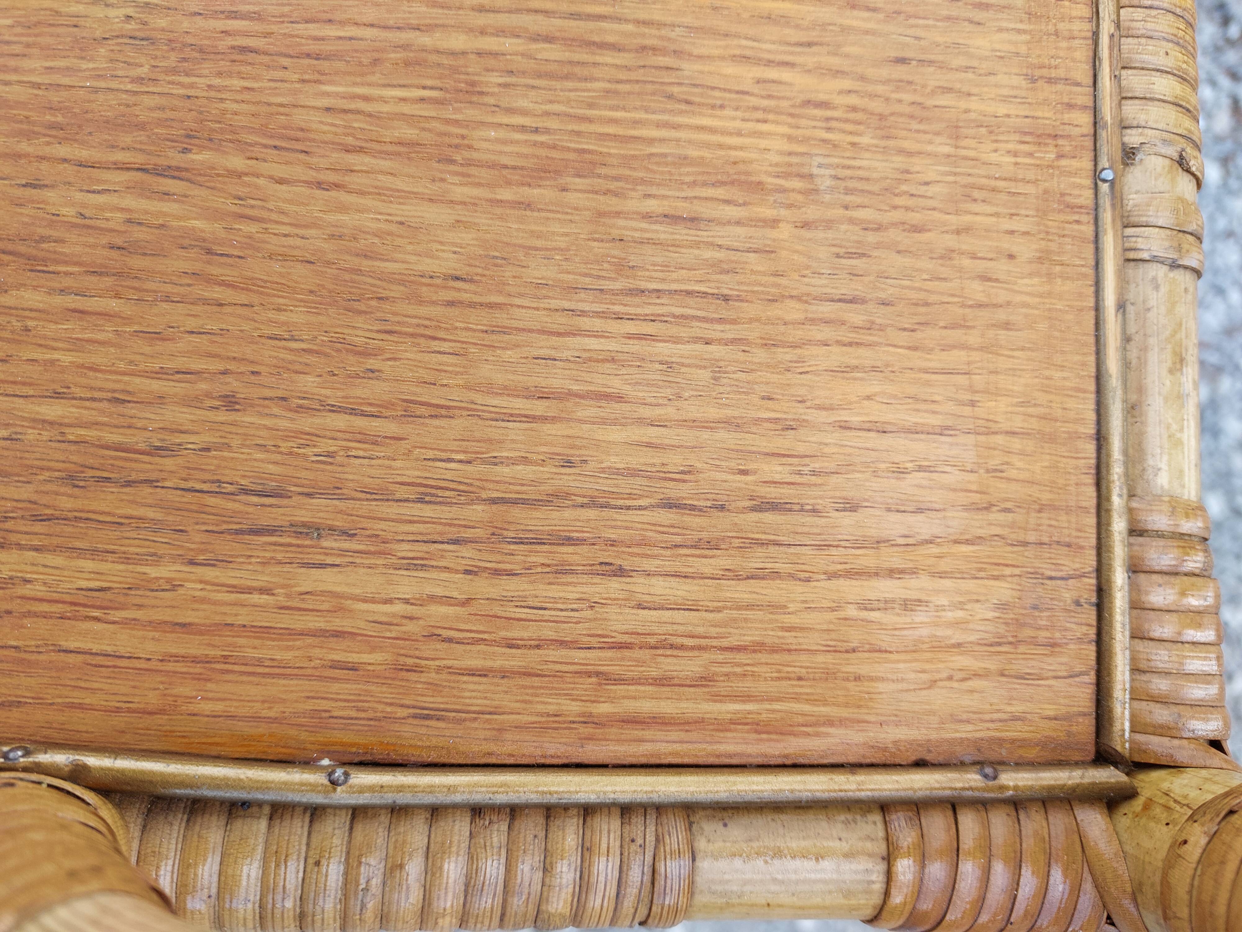 wheeled wicker dessert trolley, console, vintage