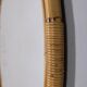 Vintage 1960s Italian design oval bamboo wall mirror