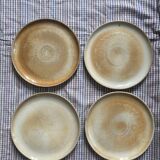 Flat plates in marshes stoneware paris