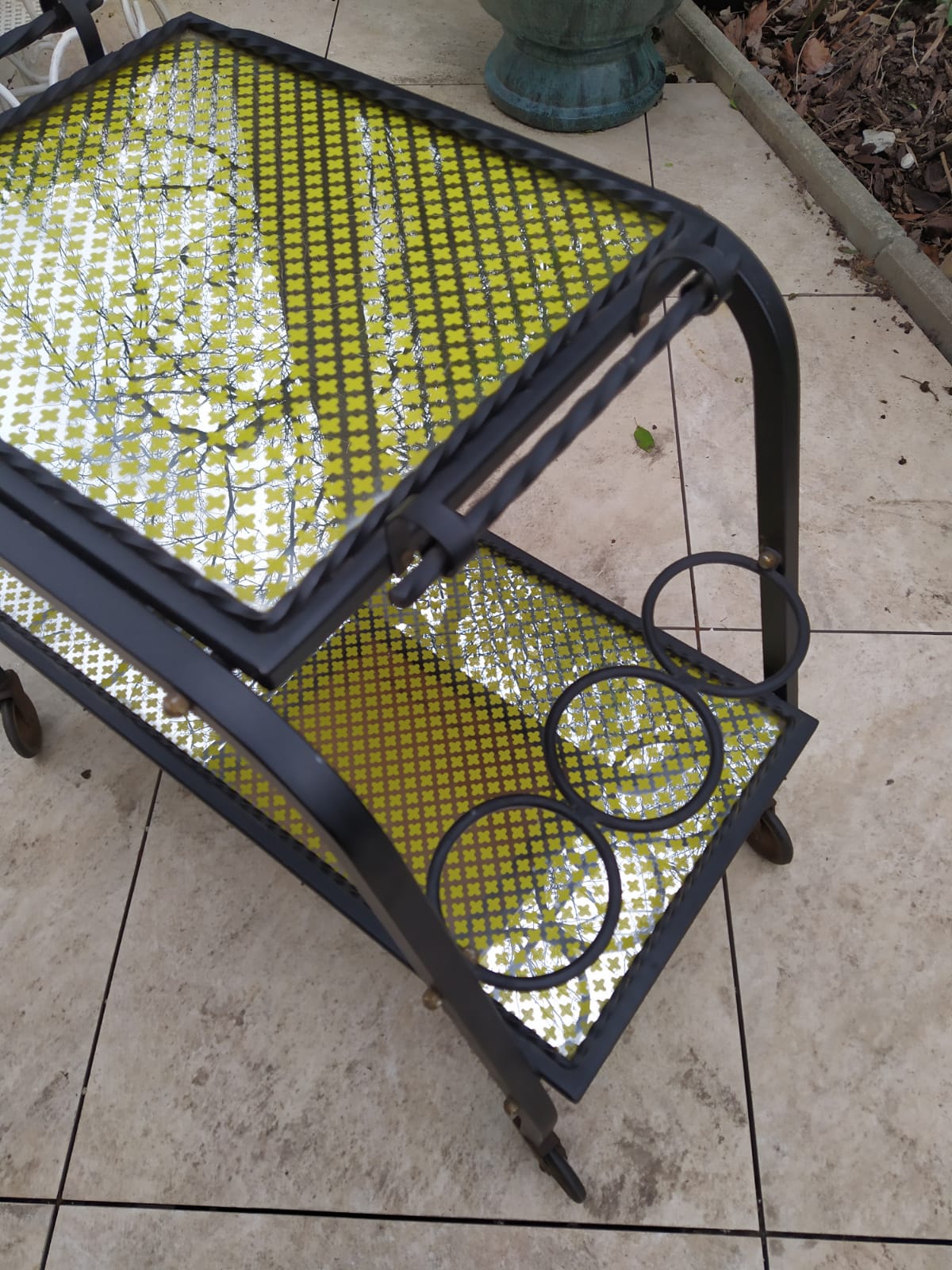 Vintage wrought iron dessert