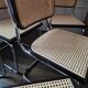 Set of 6 Cesca B32 Marcel Breuer black vintage chairs Made in Italy