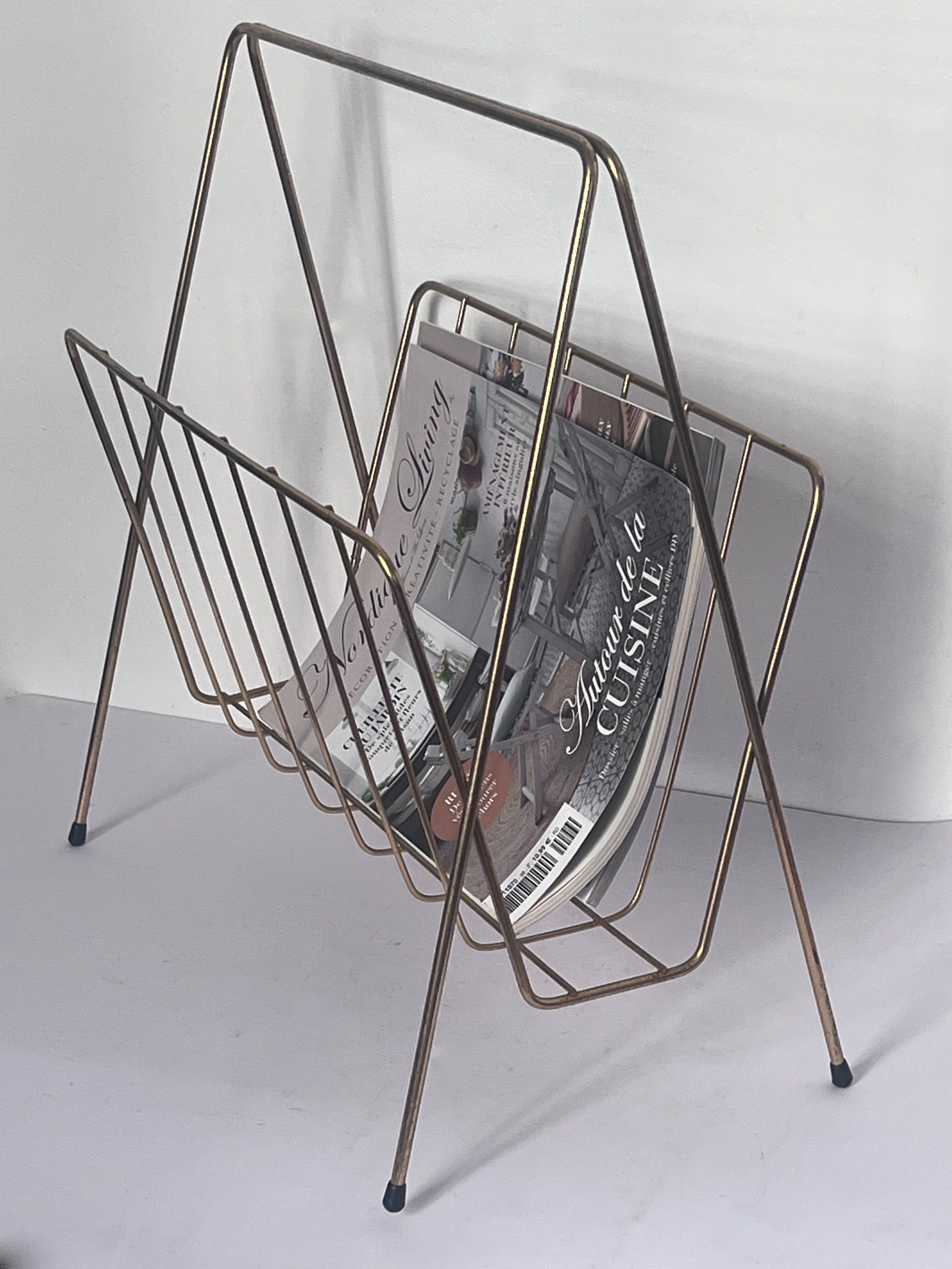 Wire magazine rack from the 1970s.