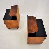 Pair of Midcentury Czechoslovakian Bedside Tables, 1940s