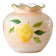 Vase boule vintage artisanal à décor citron