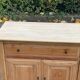 Louis Philippe sideboard with two doors and one drawer, renovated in solid cherry wood
