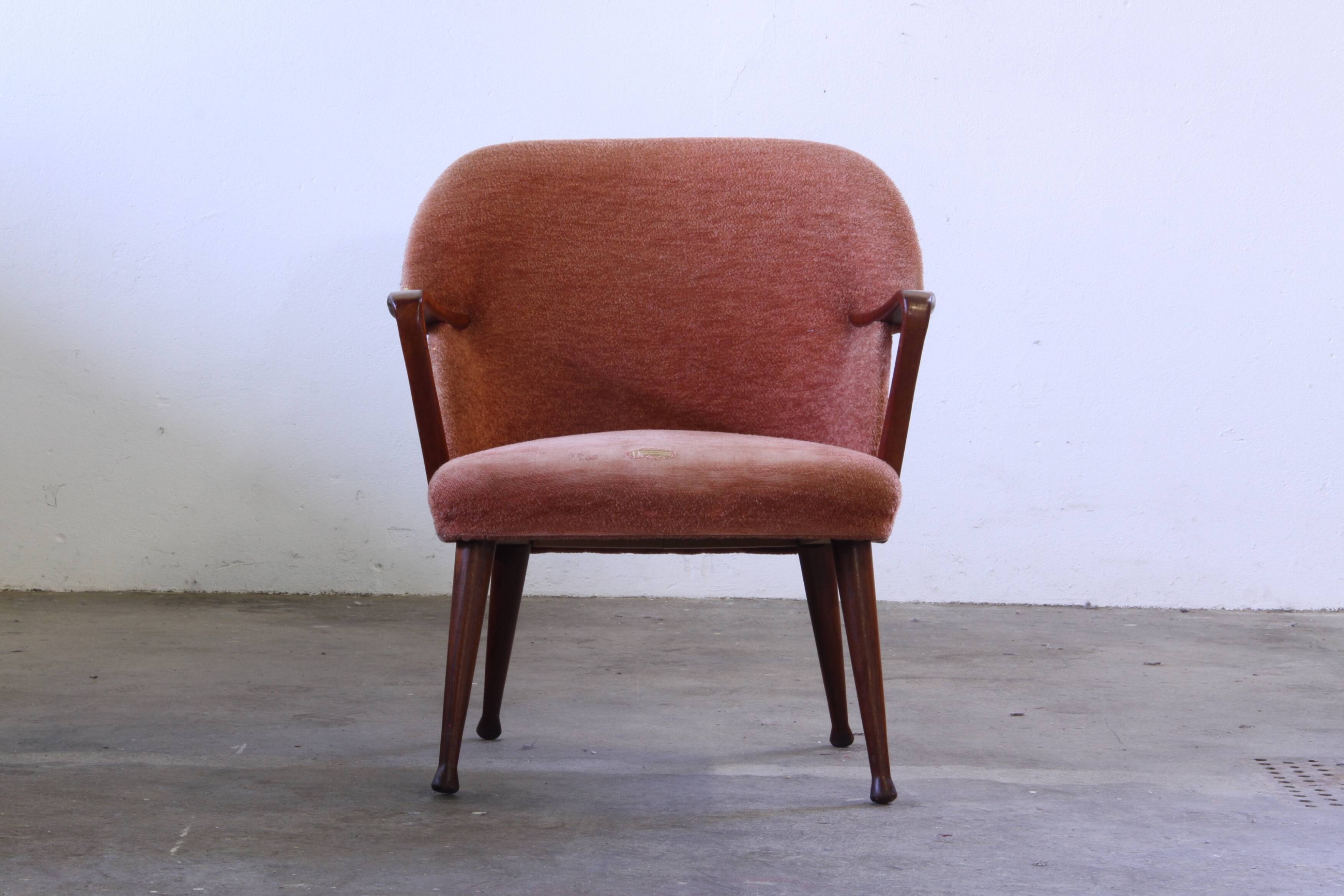 Vintage 50s Teak Organic Modernism Armchair - The Scandinavian Design