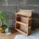Wall shelf or to be placed in unique Japanese style rattan vintage pagoda