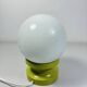 Lot of 2 Oval Table Lamps Wood Space Age Vintage 70s Italy