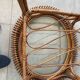 Rattan coffee table and glass in excellent condition