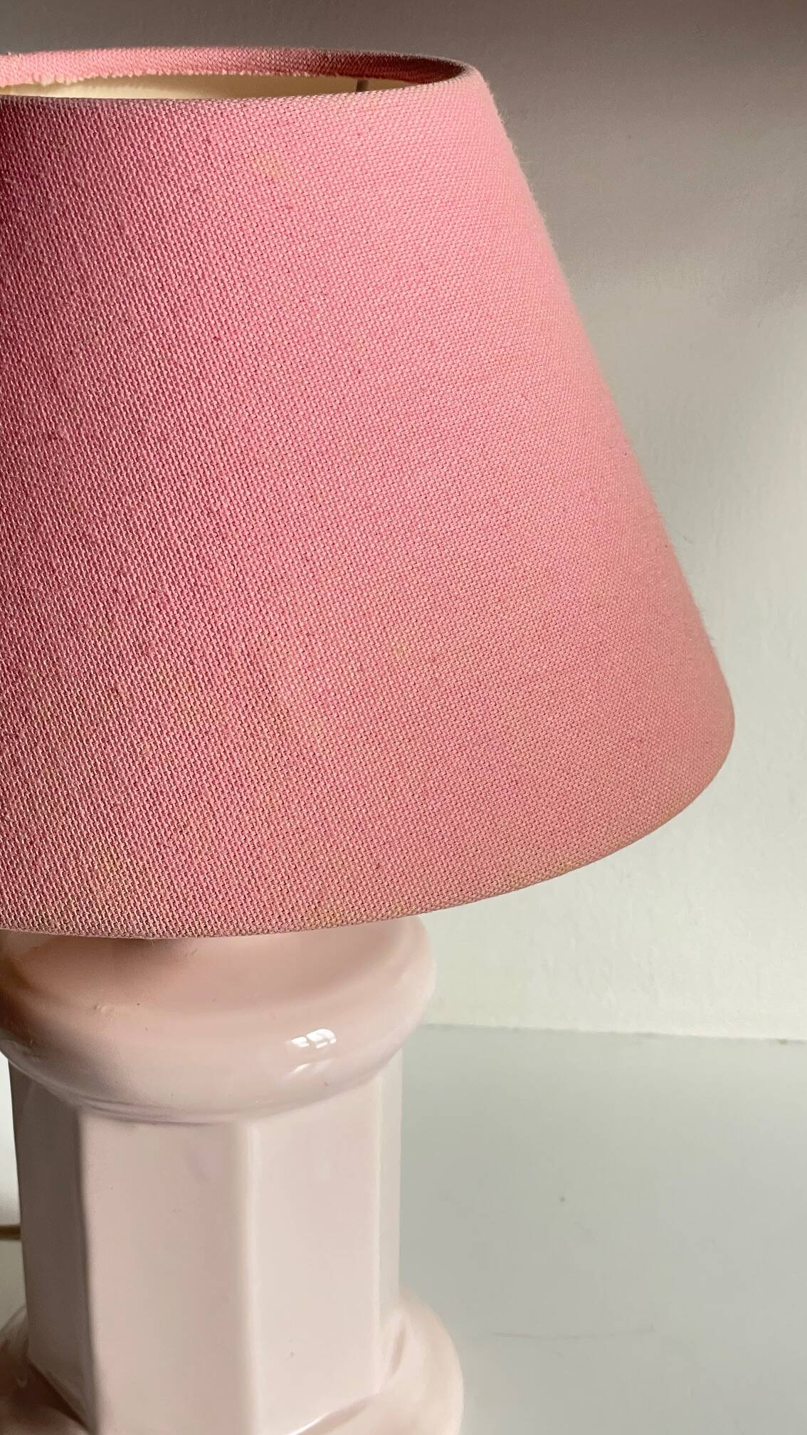 Vintage Pink Ceramic Lamp
