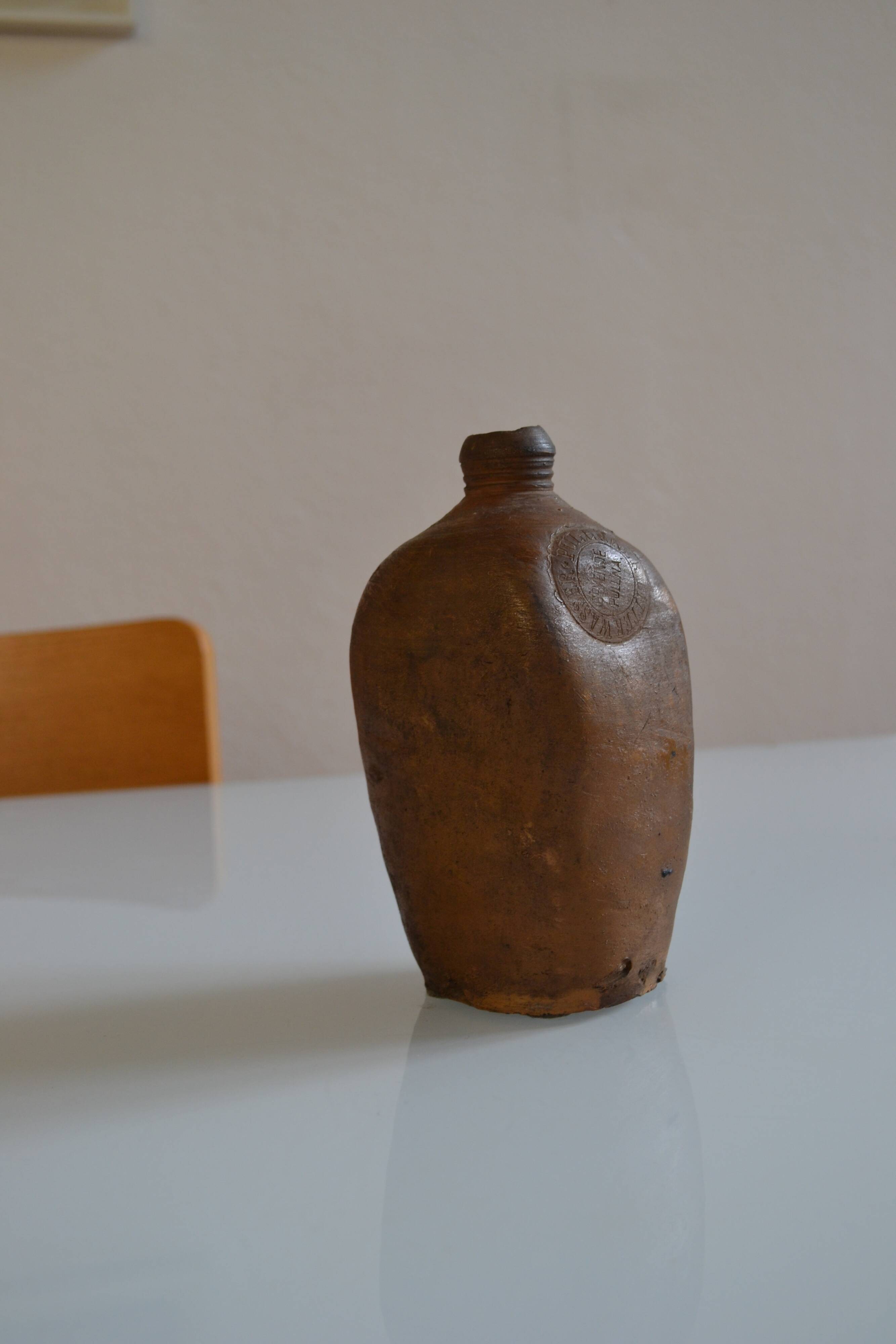old stoneware bottle "Pullnaer Bitter Wasser" Germany circa 1850