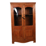Ancienne vitrine bibliothèque art déco en teck birman