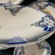Lot 6 flat plates, 1 dish, 1 Ceranord Saint Amand Vintage 1950s dish