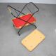 1960s Czechoslovak Mid-Century Folding Bamboo Serving Trolley Bar Cart