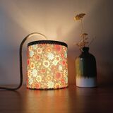 Nomadic bohemian chic lantern / floral fabric, jute cord