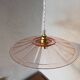Vintage pink glass pendant light