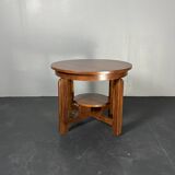 Table d'appoint ou table basse Art Déco néerlandaise en acajou, milieu du XXe siècle, vers 1940-1950