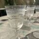 Antique engraved crystal liqueur service? St Louis model early 20th century.