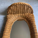 Wicker mirror from the 60s