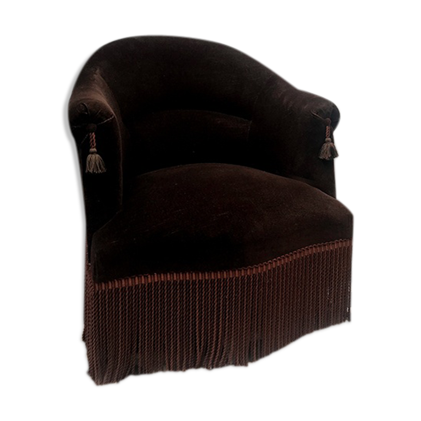 Chocolate toad armchair