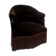Chocolate toad armchair