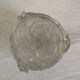 Vintage frosted glass coupe with a fruit and foliage design.