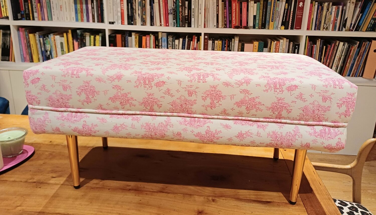 Toile de Jouy chaise longue